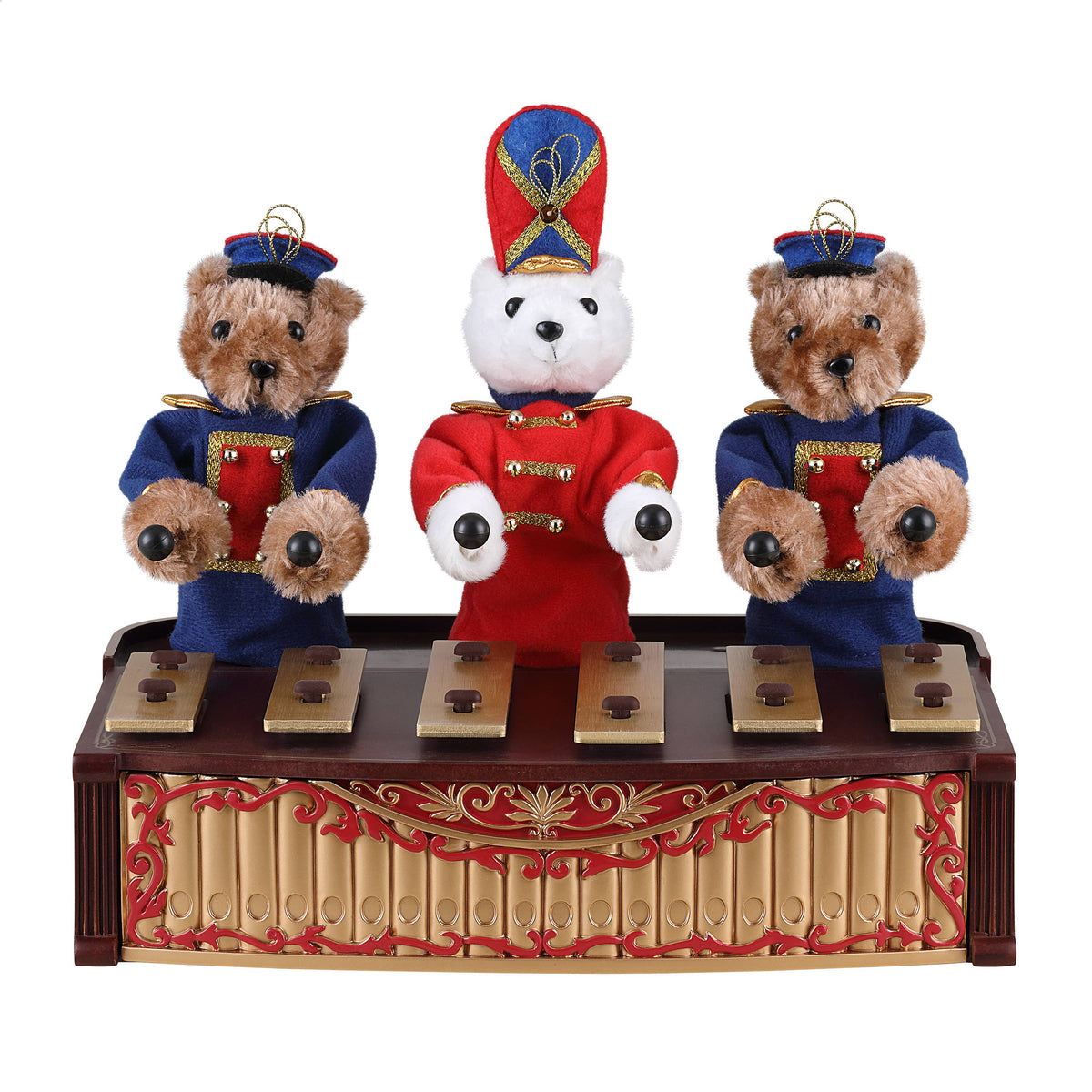 10 In. Animated Bandstand Bears