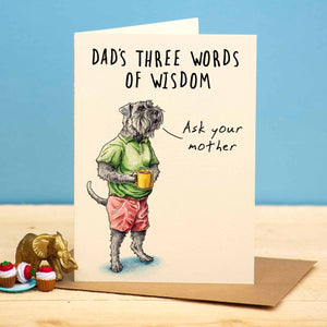 Words of Wisdom Card -Father's Day Card