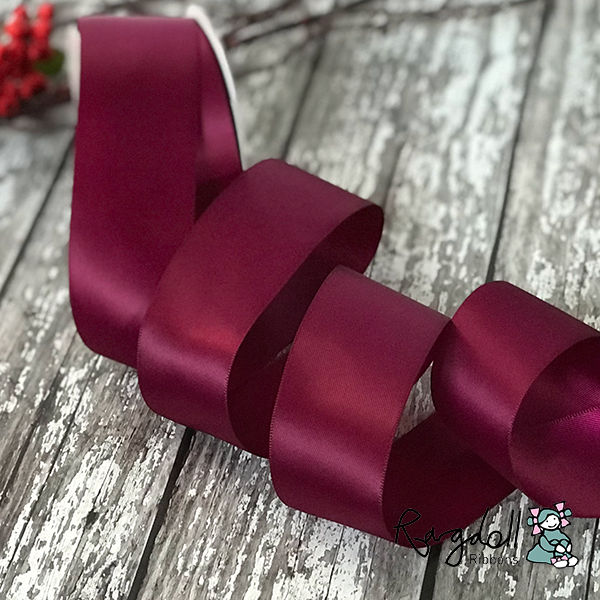 38mm Wine Satin Ribbon – 10 Metre Roll