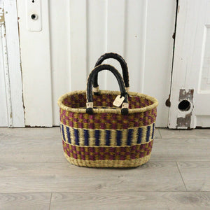 Oval Basket with Two Handles Small - Traditional Palette