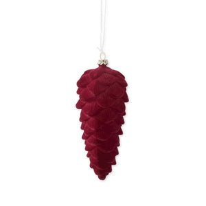5" Flocked Pinecone Ornament