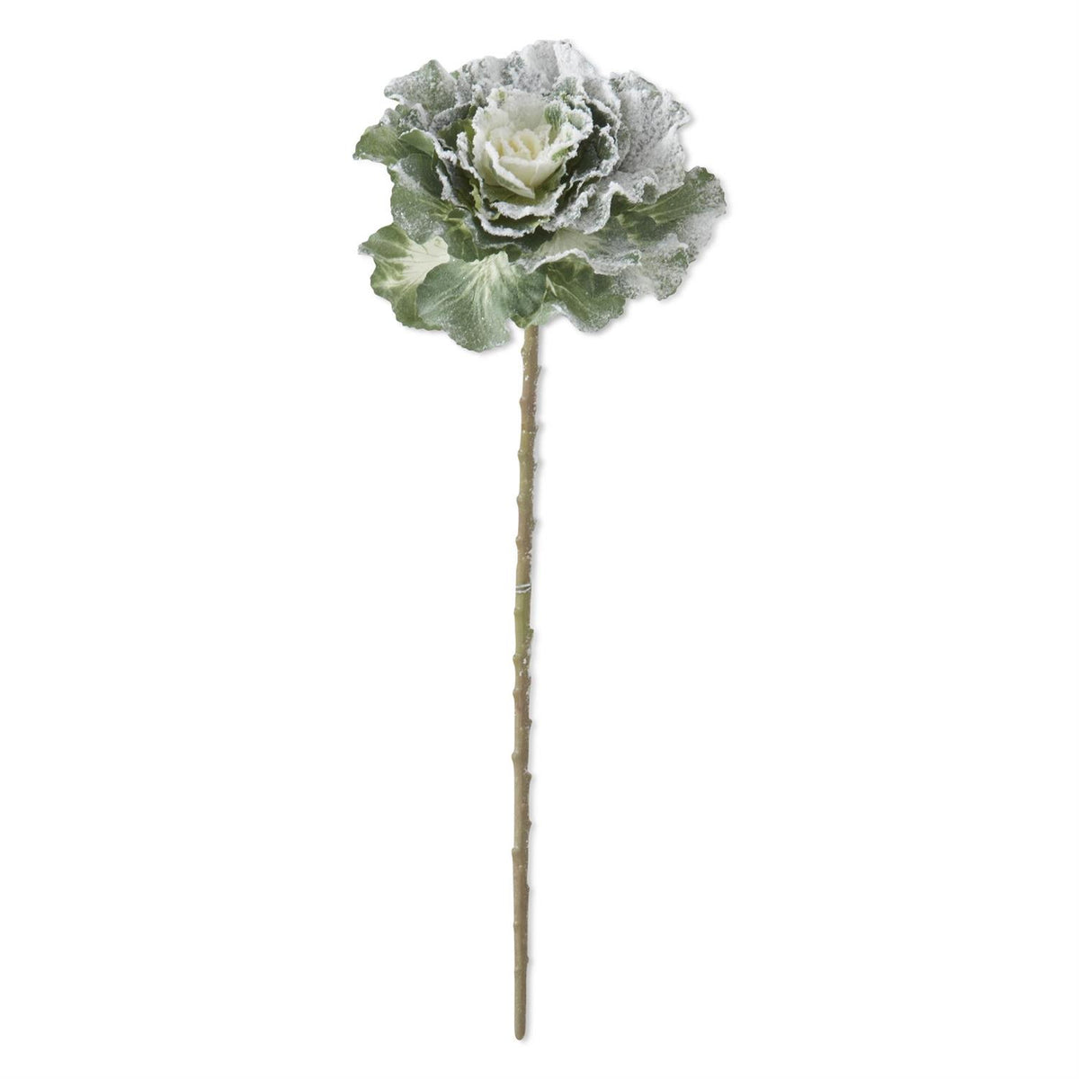 18.5" Glitter Flocked Cabbage Stem