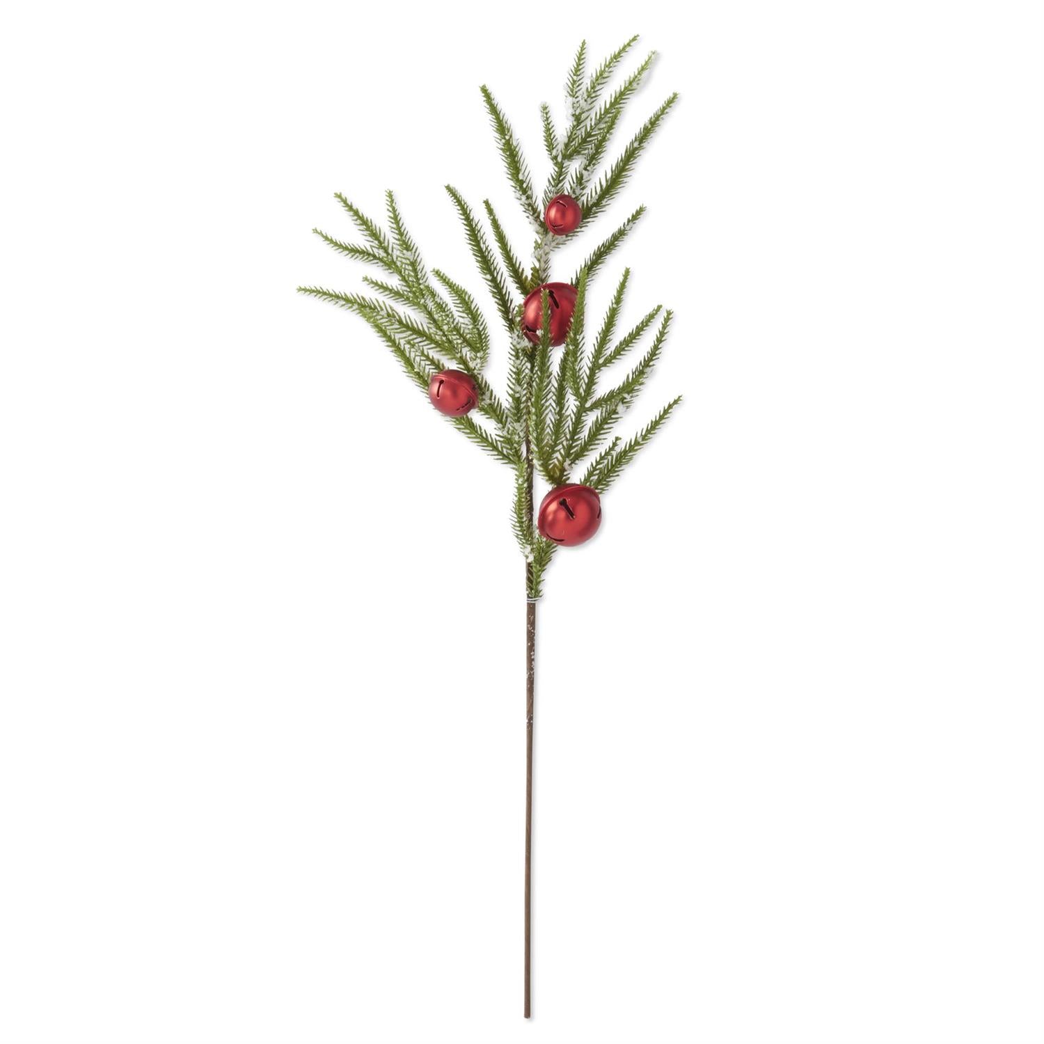 27.5" Red Bell Snowy Pine Stem