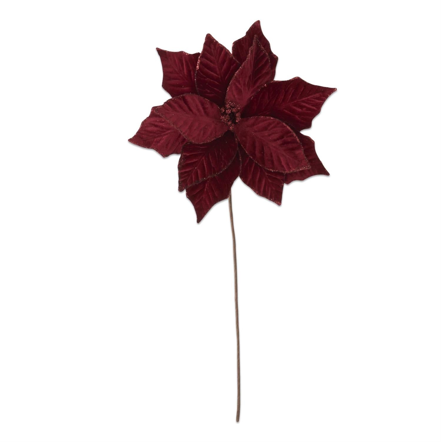 20" Red Poinsettia Stem