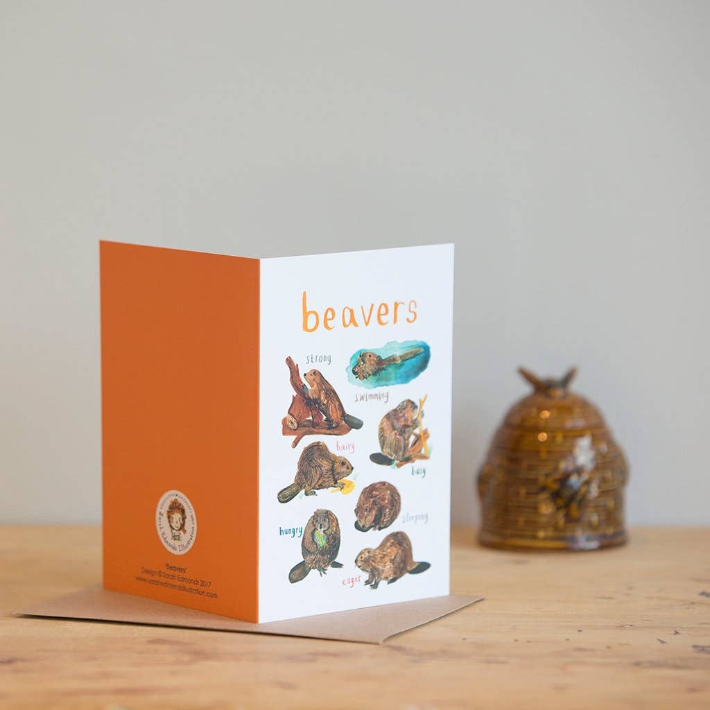 Beavers Blank Animal Card