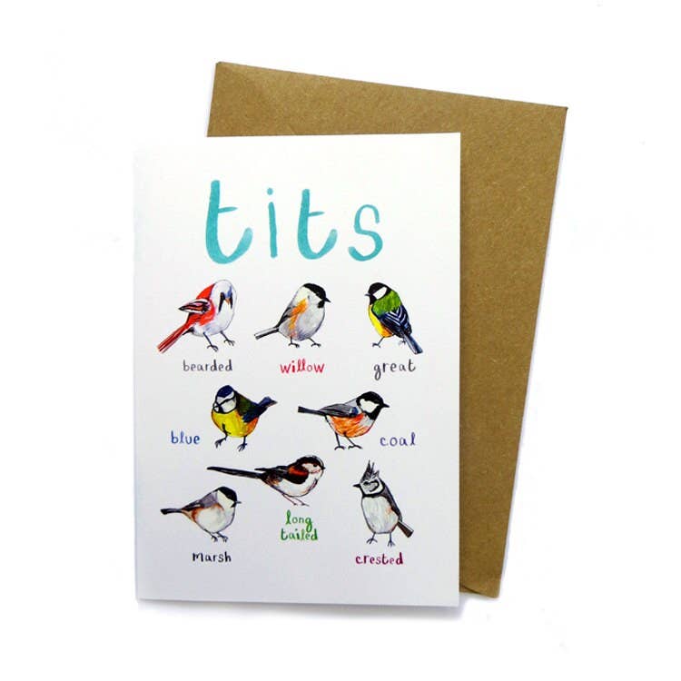 Tits Blank Bird Card