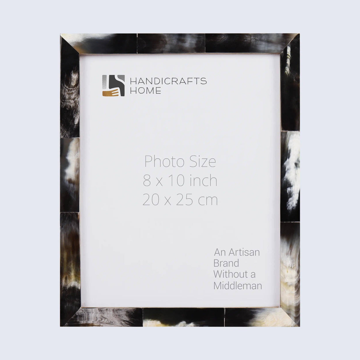 Bone Inlay Picture Photo Frame Black