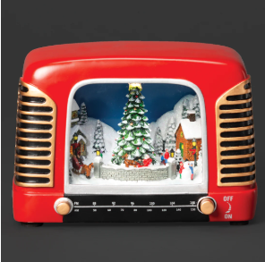 5" Lighted Musical Vintage Radio