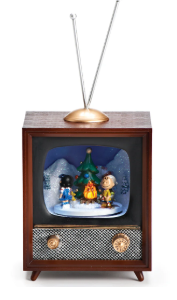 5"H Lighted Musical TV Peanuts Campfire