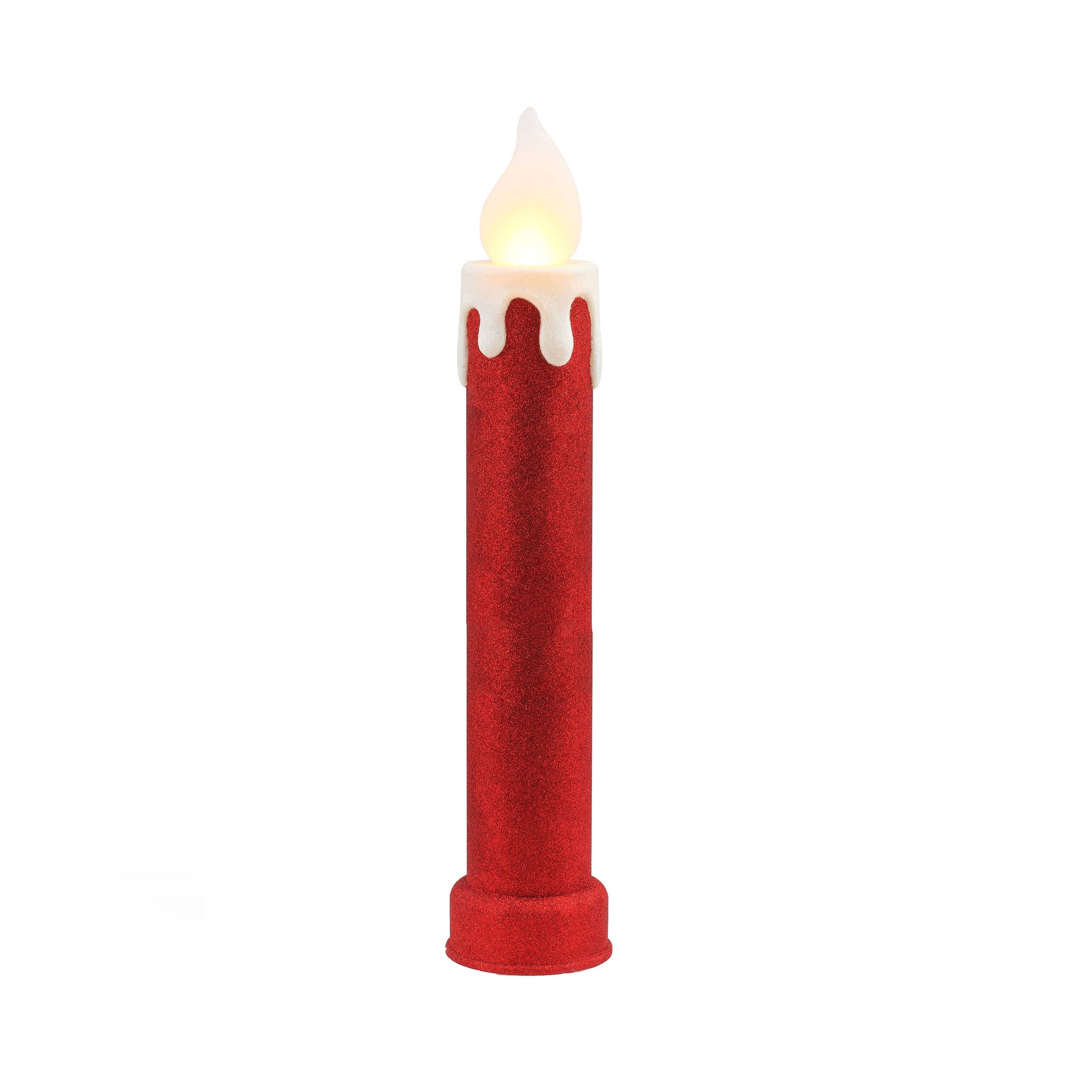 36" Vintage Blow Mold Glittered Candle - Red