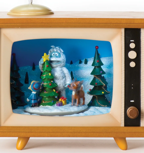 6.75"H Lighted Music TV Rudolph