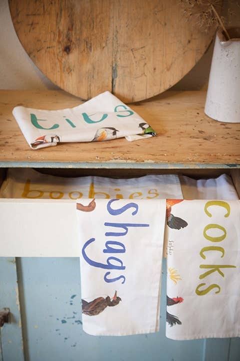 Shags Bird Cotton Tea Towel