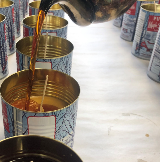 Maple Syrup Candle – 540 ml Iconic Tin Can (Wood wick)