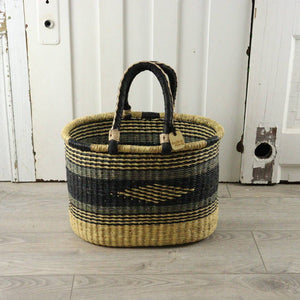 Oval Basket with Two Handles Small - Traditional Palette