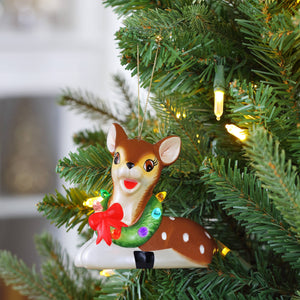 Nostalgic Ceramic Reindeer Ornament