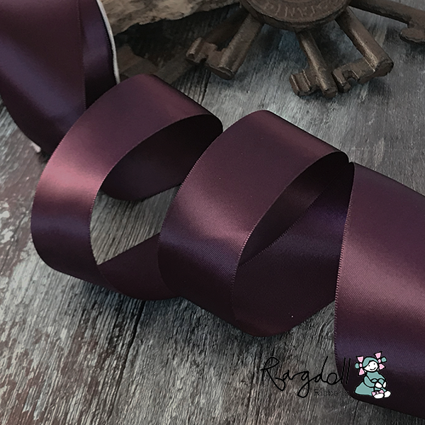 38mm Shadow Purple Satin Ribbon – 10 Metre Roll