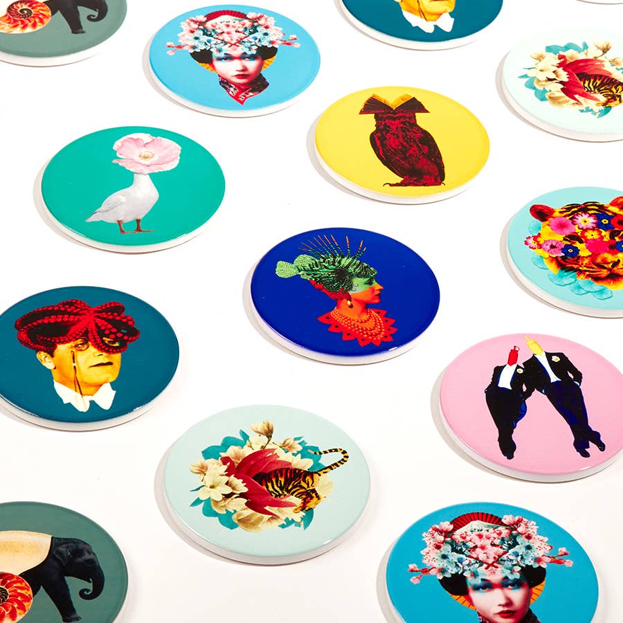 Rascaqueen Set of 4 Ceramic Coasters