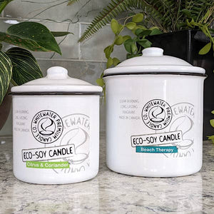 Soy Candle Enamelware 9oz: Blue Spruce