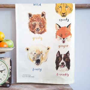Growlers Animal Cotton Tea Towel