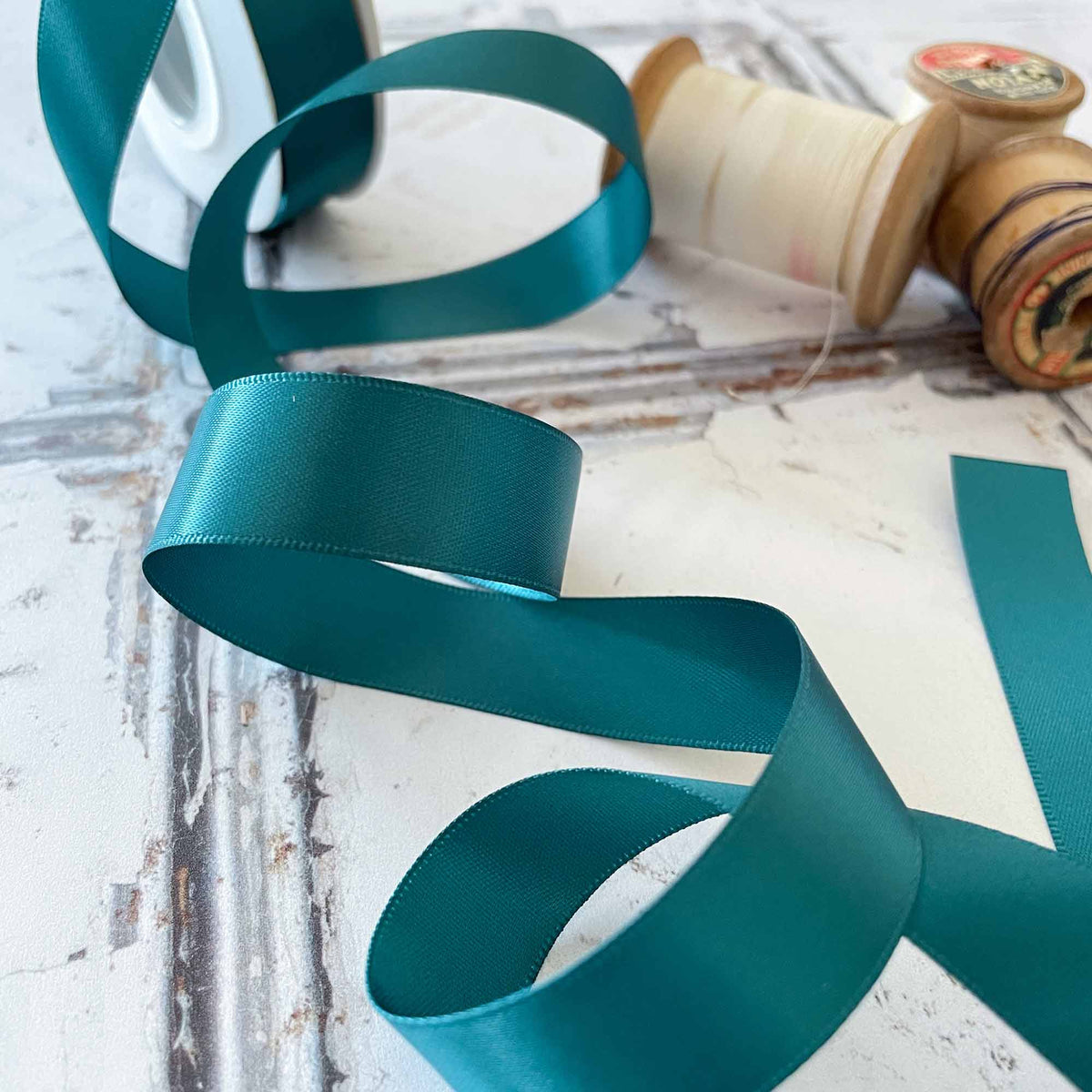 19mm Teal Satin Ribbon - 10 Meter Roll