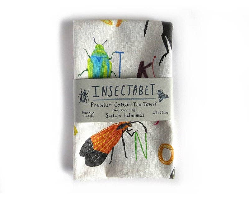 Insect Alphabet Cotton Tea Towel