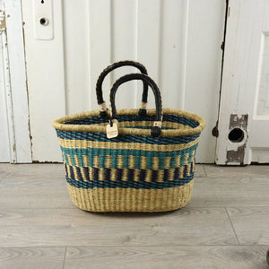 Oval Basket with Two Handles Small - Traditional Palette