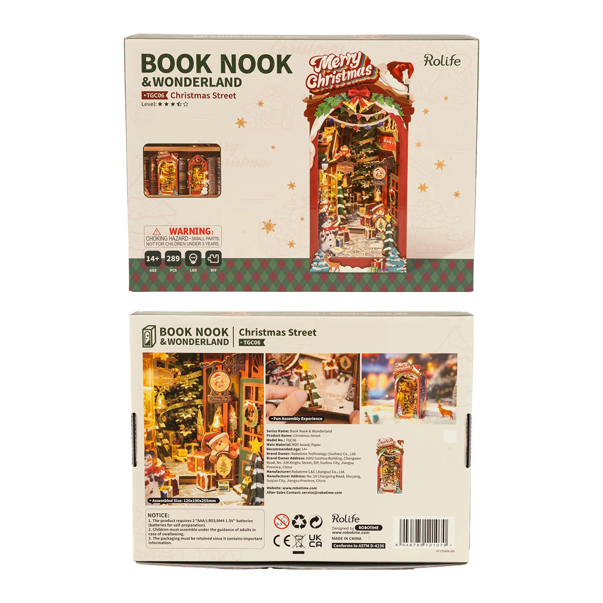 Christmas Street Scene - DIY Book Nook Kit