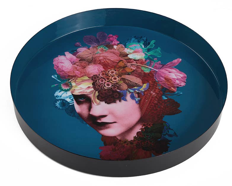 Mary Jane Round Metal Tray