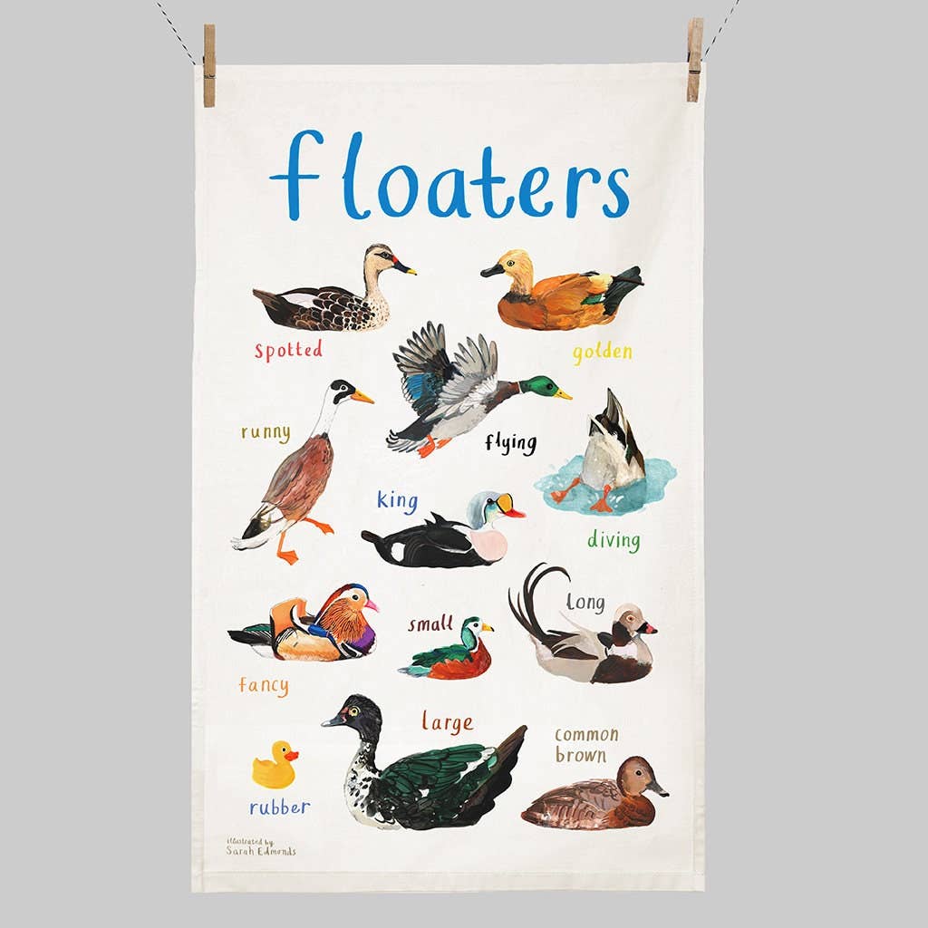 Floaters Bird Cotton Tea Towel