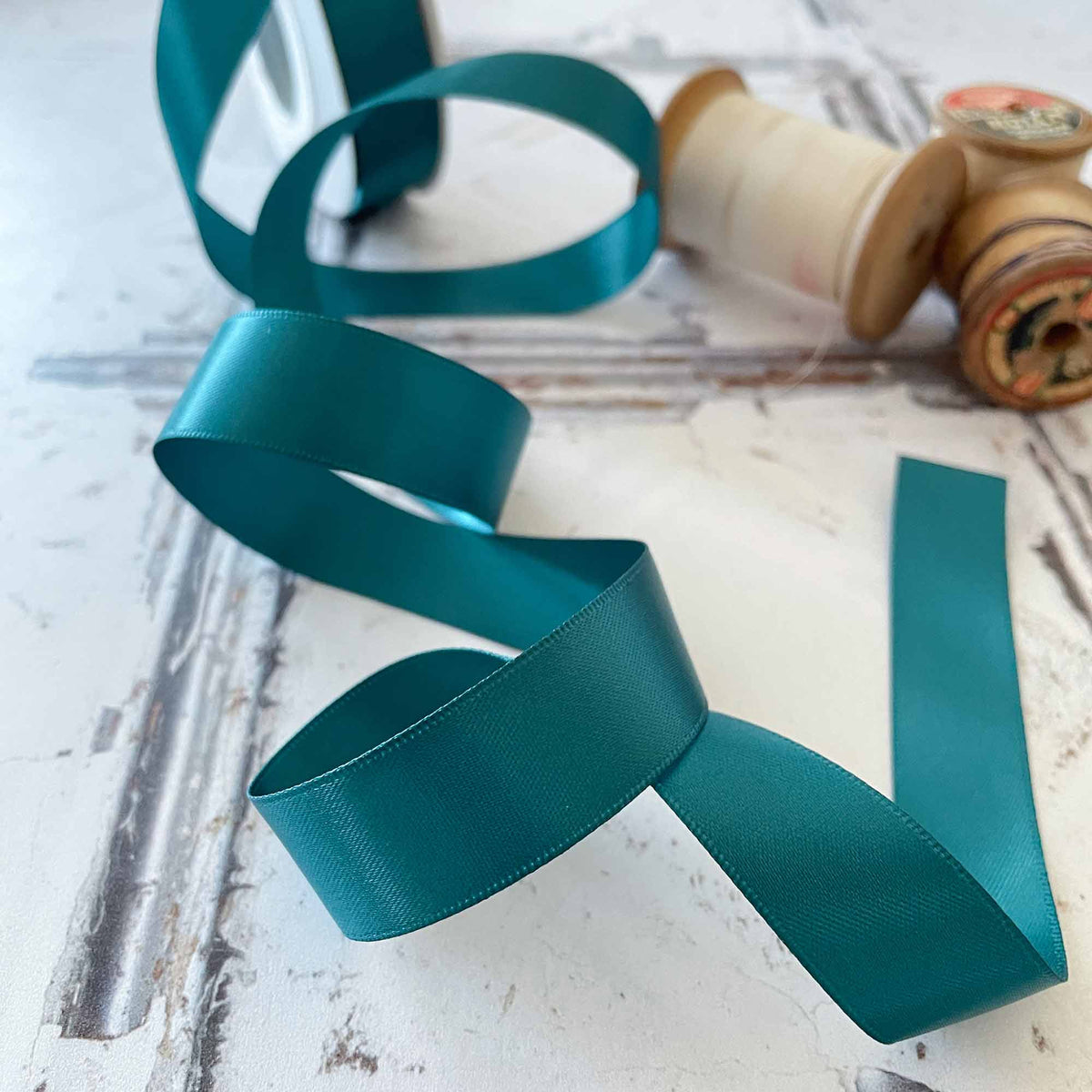 19mm Teal Satin Ribbon - 10 Meter Roll