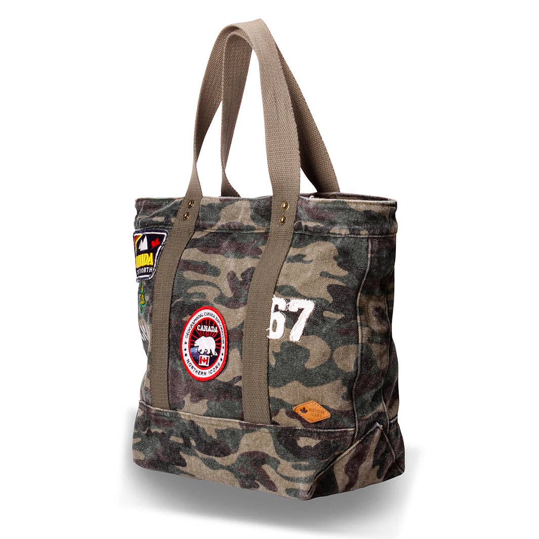 CANADA CAMOUFLAGE CANVAS TOTE BAG
