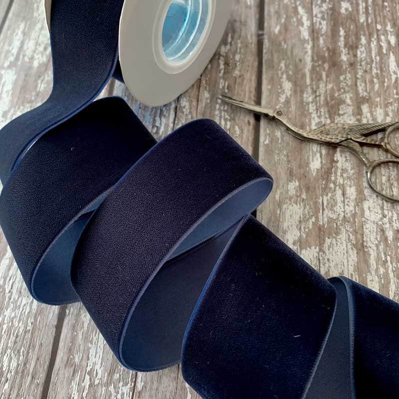 Navy Blue Velvet Ribbon 38mm  - 3 Meter roll