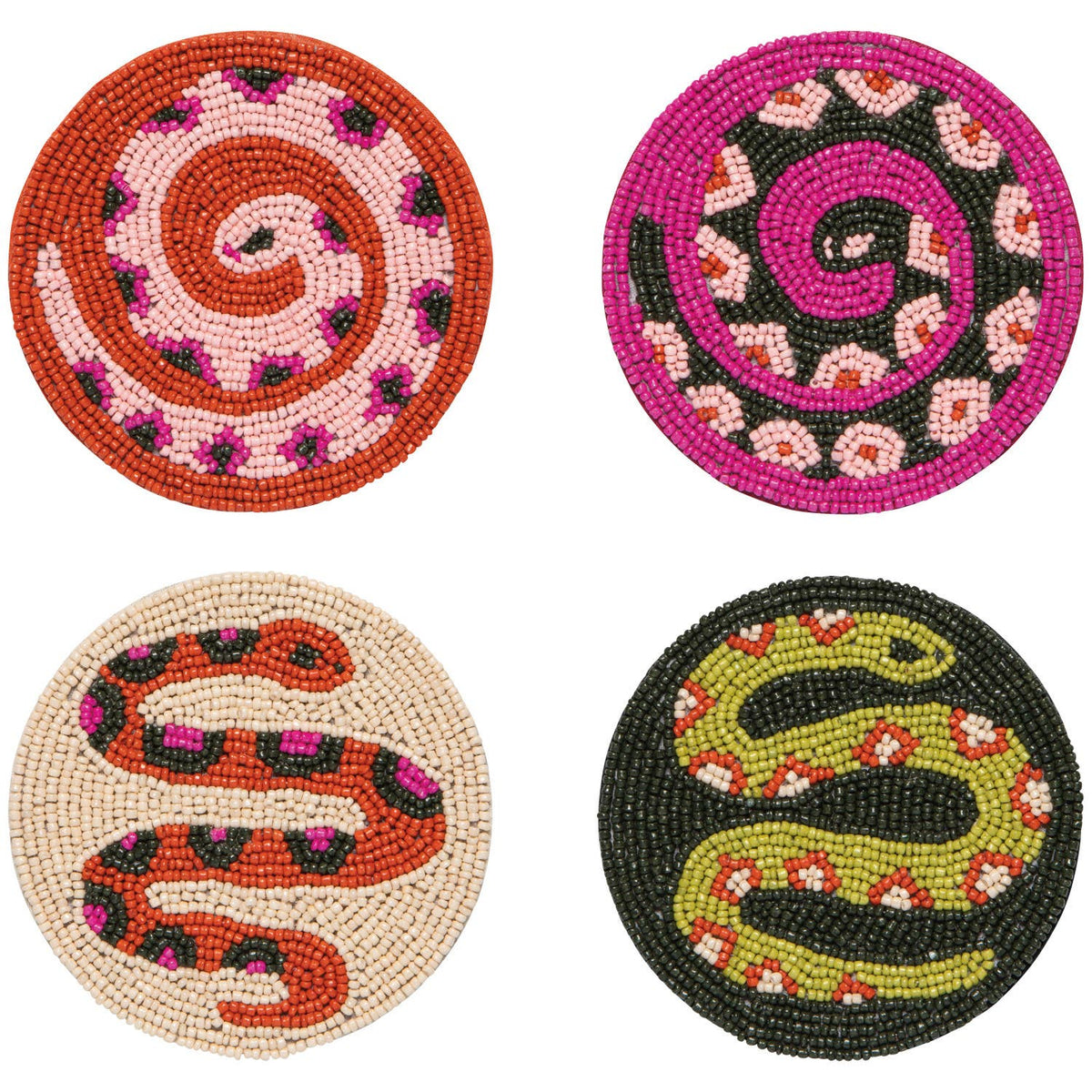 Snake Beaded Coasters Set of 4