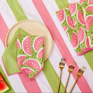 WATERMELON PARTY blu Dinner Napkins, Set of 6
