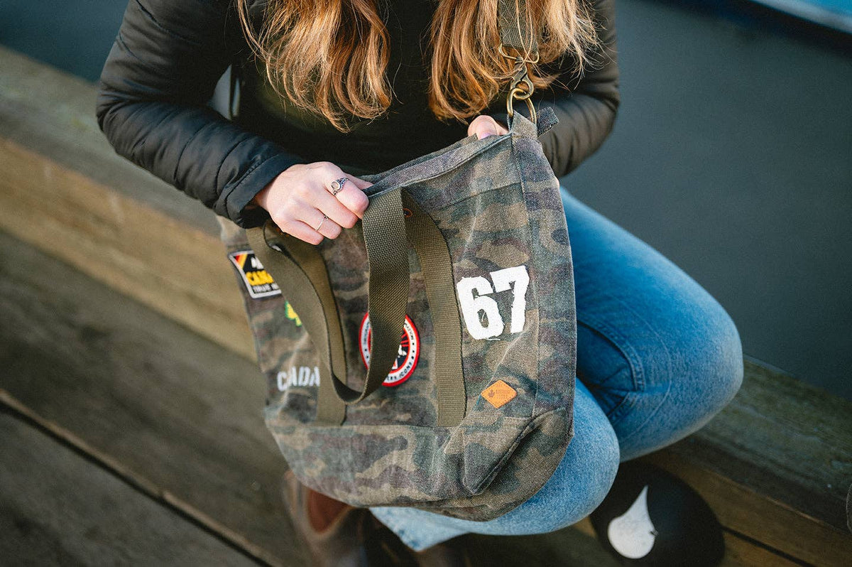 CANADA CAMOUFLAGE CANVAS TOTE BAG