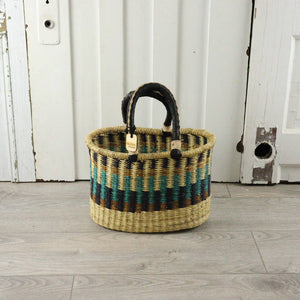 Oval Basket with Two Handles Small - Traditional Palette