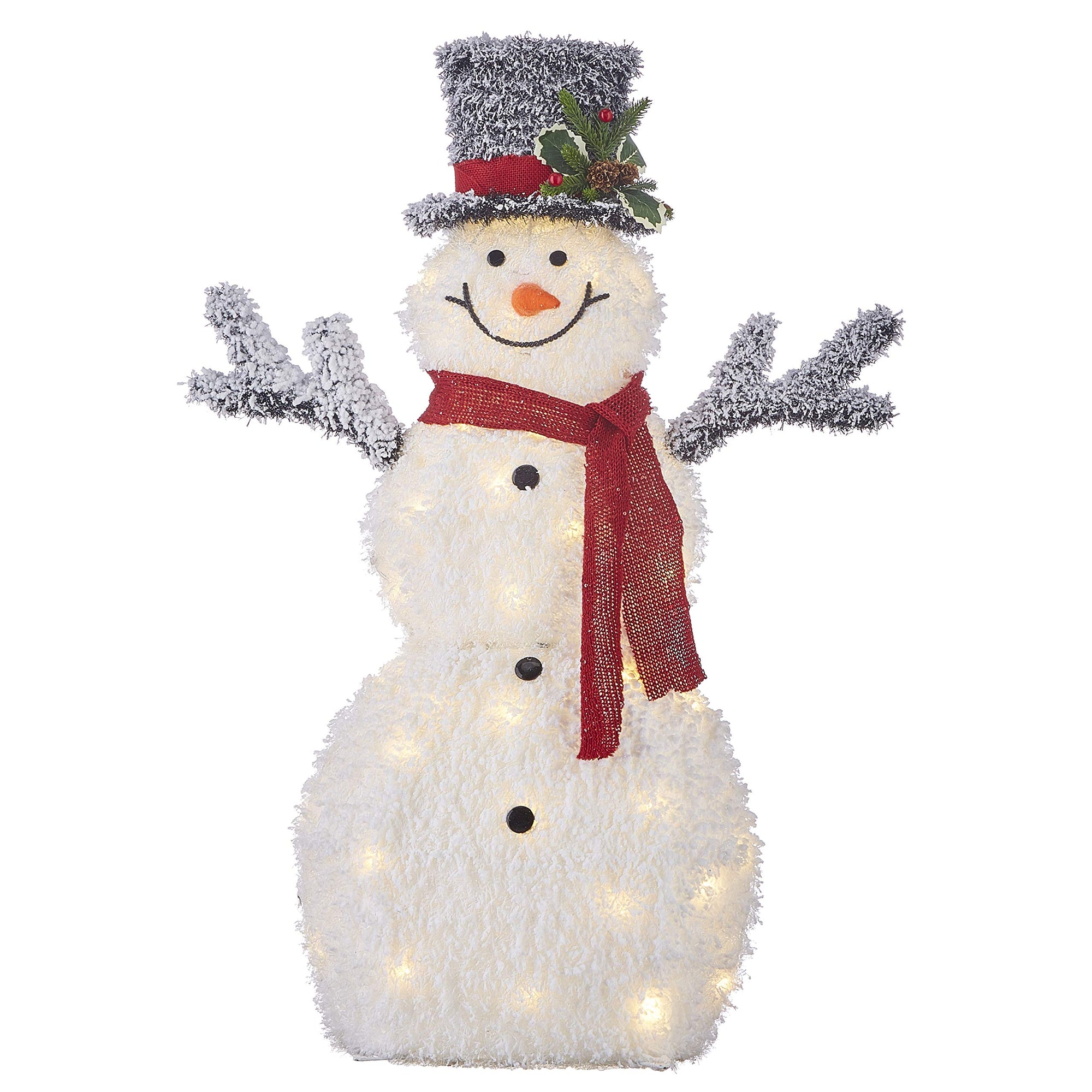 Tinsel Snowman Lighted - 40"