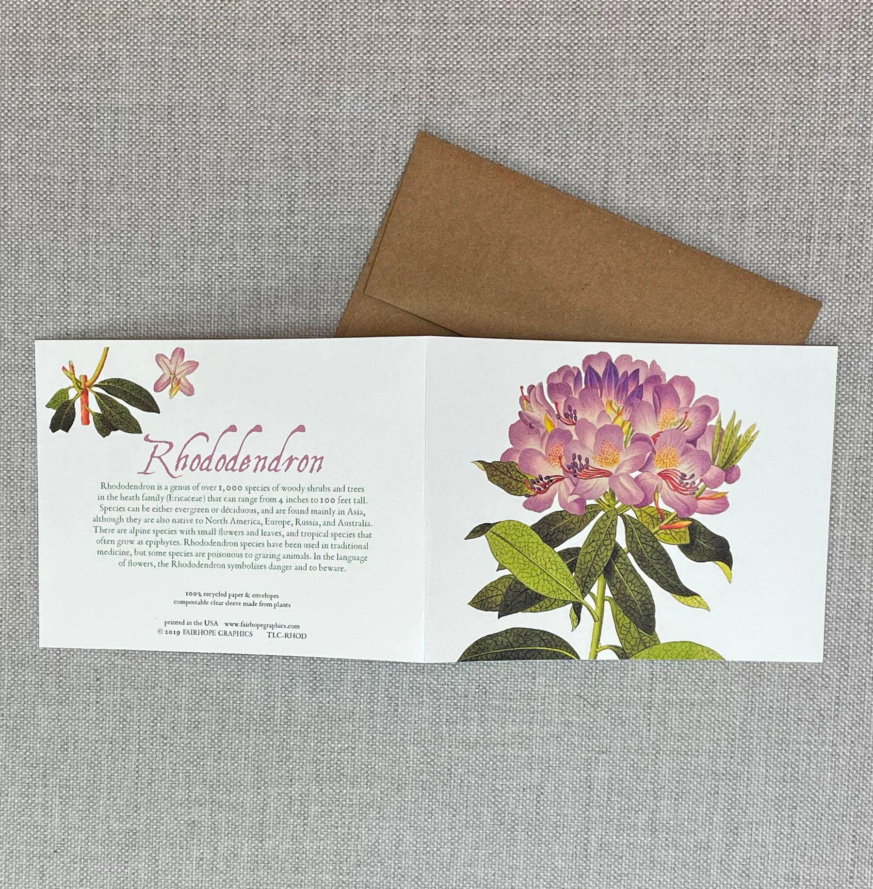 Rhododendron Card