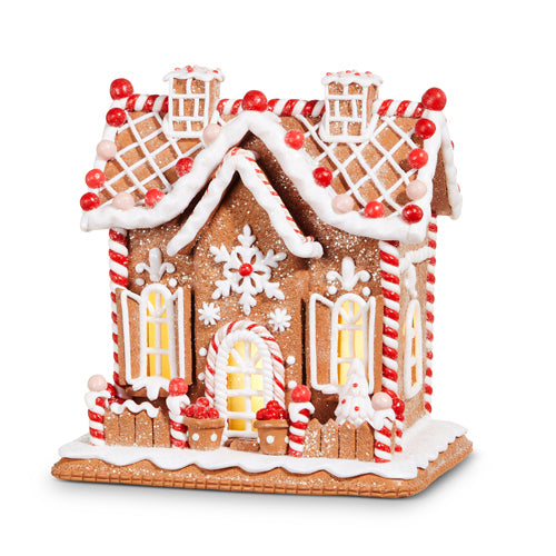 Gingerbread Lighted House - 9"