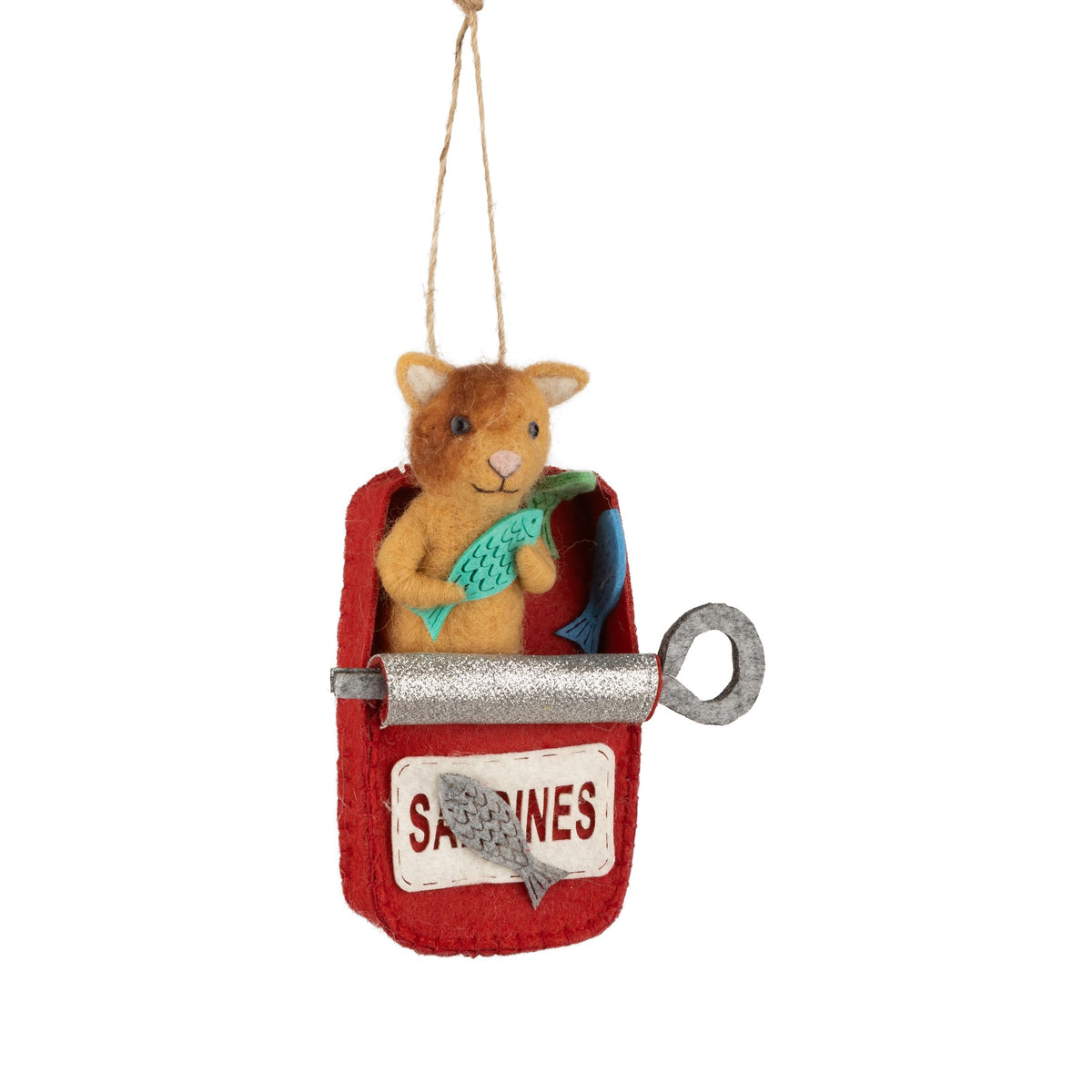 Sardine Can - Felt Cat Ornament