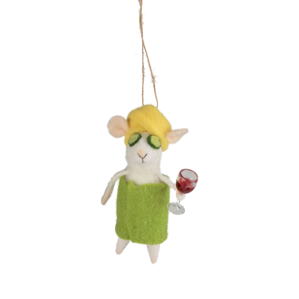 Day At The Spa - Felt Mouse Ornament
