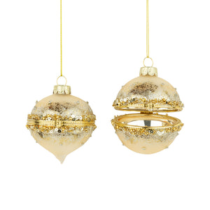Glass Keepsake Ornament in Gold