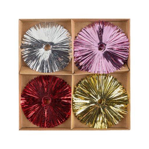 Set of 20 Metallic Starburst Christmas Light Reflectors
