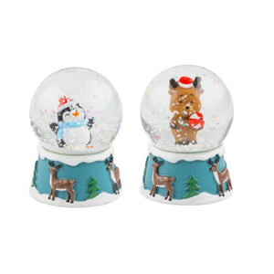 Mini Snow Globe - Blue, 2.5"