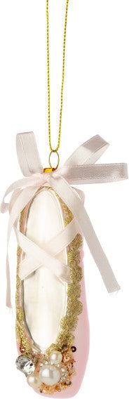 Glass Ballet Slipper Ornament