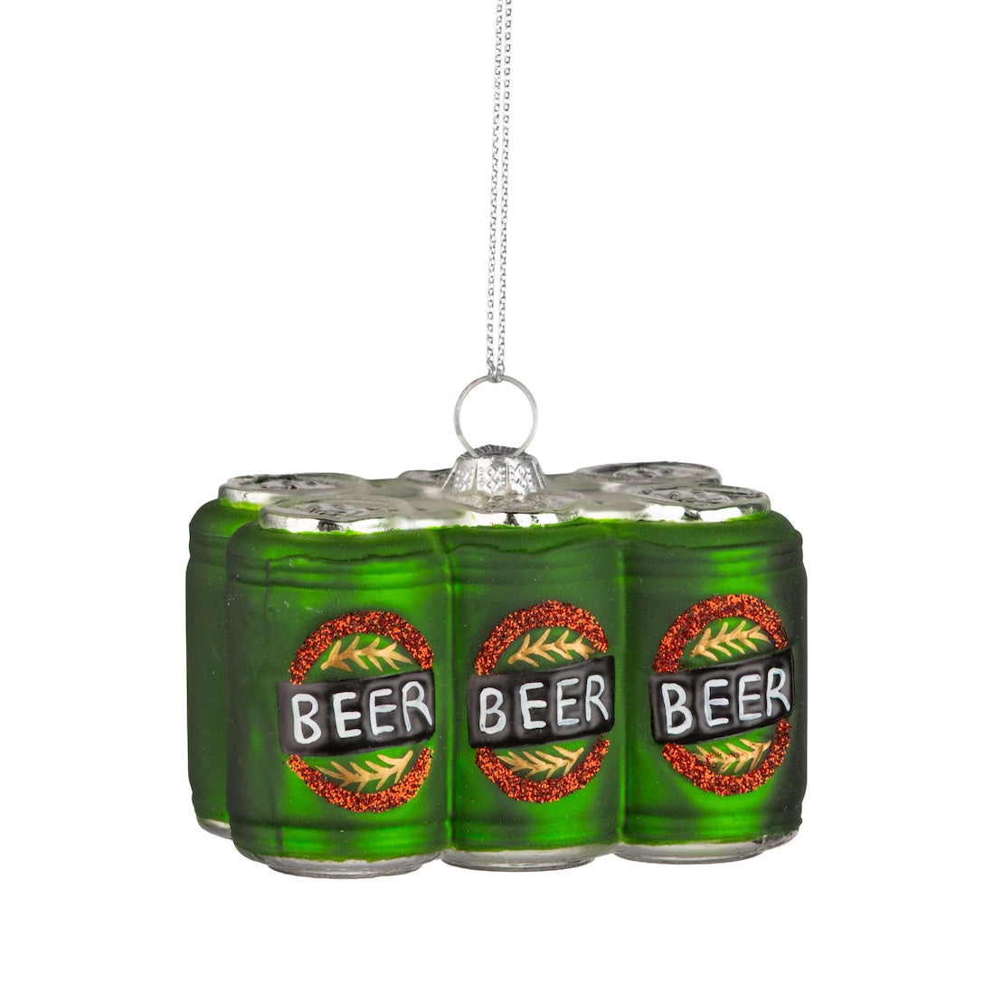 6-Pack of Beer - Glass Ornament