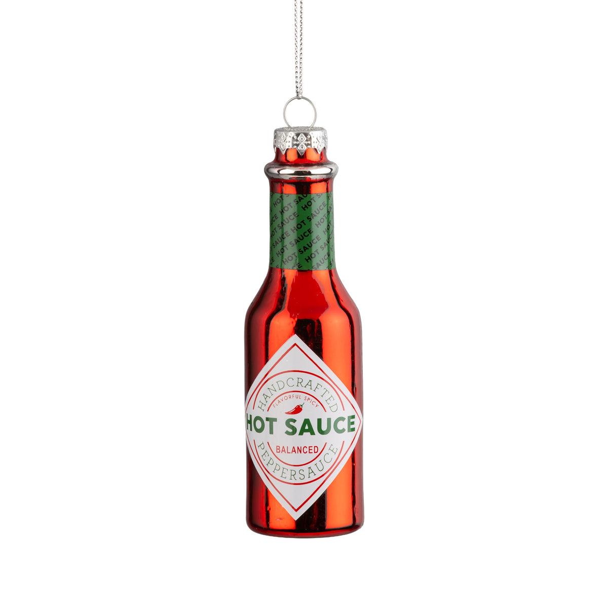 Hot Sauce Bottle - Glass Ornament
