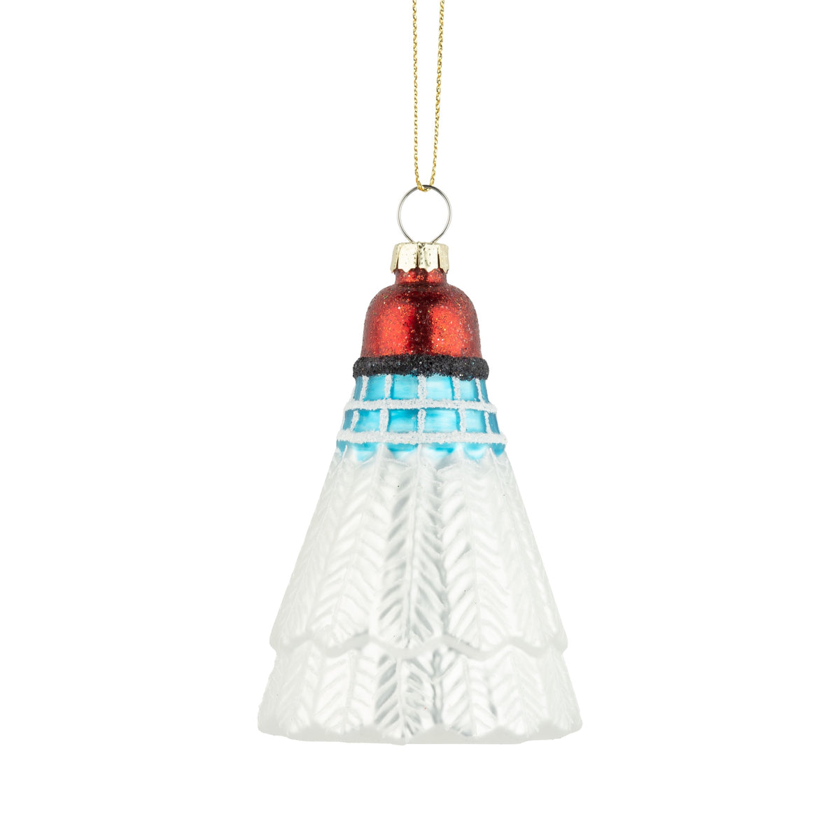 Glass Badminton Shuttlecock Ornament