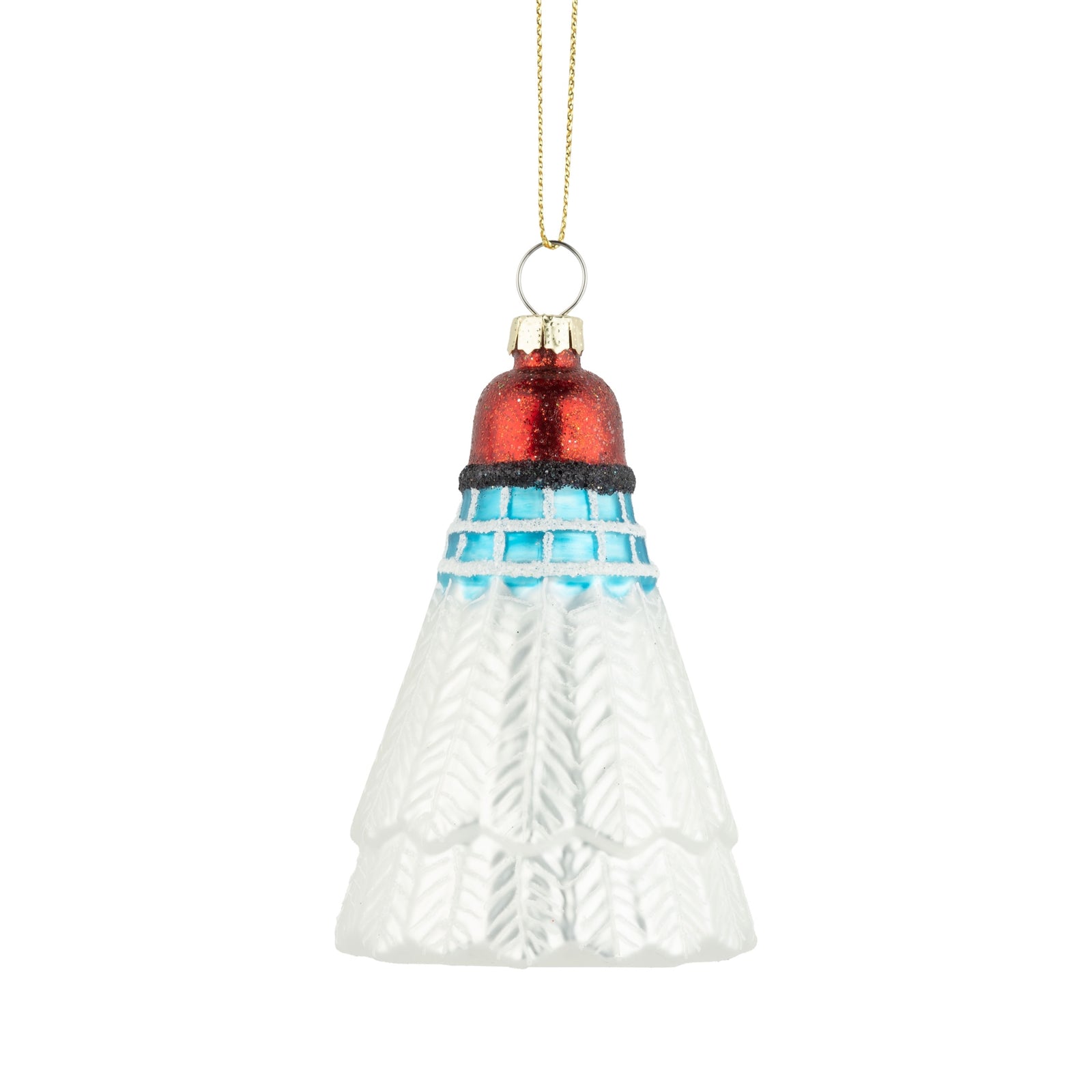 Glass Badminton Shuttlecock Ornament