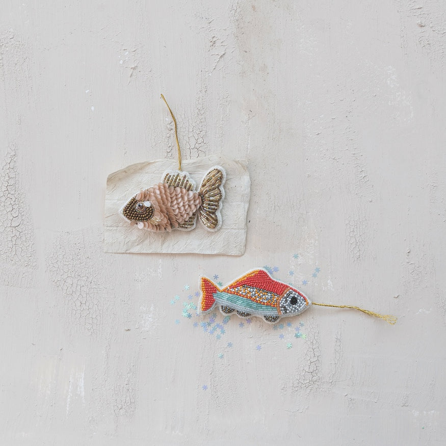 Beaded Fish Ornament